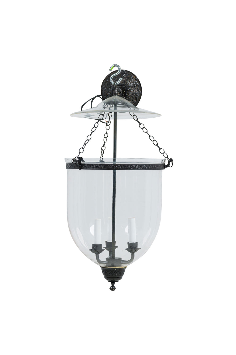 American Federal Style 3 arm Bell Jar Lantern